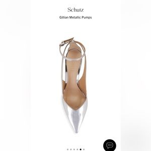 Brand new women’s Schutz metallic silver evening shoes size 7